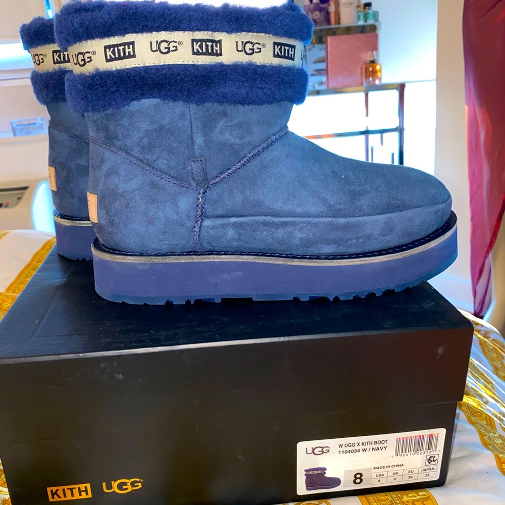 UGG X KITH collab navy boot